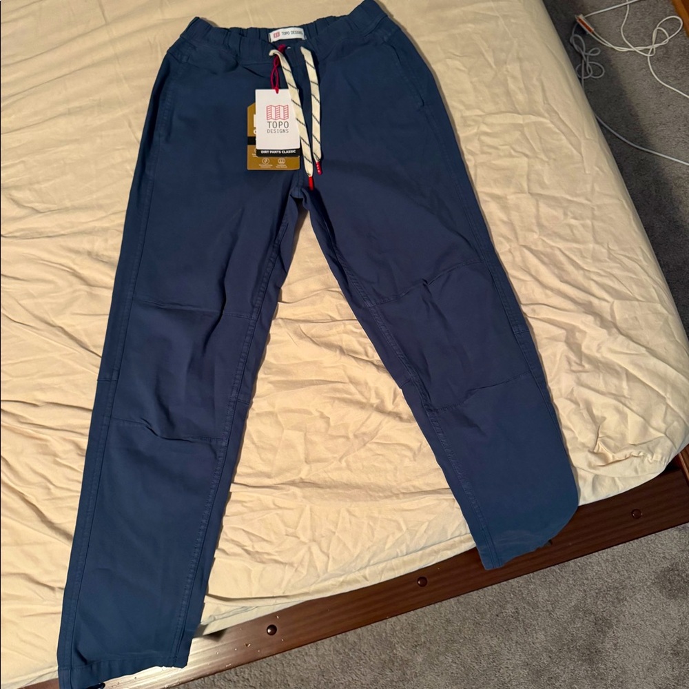 NAVY TOPO DESIGNS UTILITY PANTS